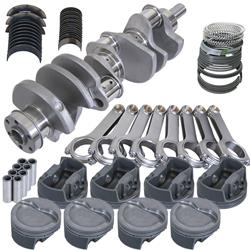 Rotating Assembly, Competition, 4340 Crank, H-Beam, Forged Pistons, Rings, Rod/Main Bearings, Ford, 408, Kit