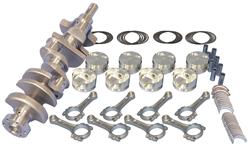 Rotating Assembly, Street/Strip, Cast Steel Crankshaft, Hypereutectic Flat Pistons, 1 pc/2 pc Seal, Ford, 306