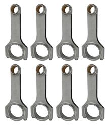 Connecting Rods, ESP 4340 Steel, H-Beam, 5.700 in. Length, Cap Screw, Bushed, Chevy, Small Block, Set of 8