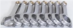 Connecting Rods, Featherweight, 4340 Steel, H-Beam, 5.700 in. Length, Cap Screw, Bushed, Chevy, Set of 8