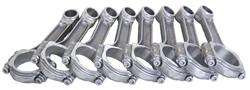 Connecting Rods, SIR I-Beam, 6.00 in. Length, Cap Screw, Press Fit, Small Journal, Chevy, Small Block, Set of 8
