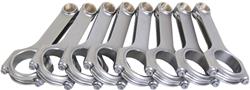 Connecting Rods, 4340 Chromoly Steel, H-Beam, 12-Point, Bushed, 6.100 in. Length, Chevy, Small Block, Set of 8