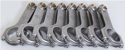 Connecting Rods, 4340 Steel H-Beam, 6.135 in. Length, Cap Screw, Bushed, Chevy, Big Block, Set of 8