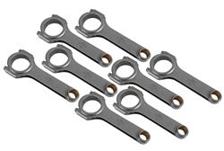 Connecting Rod, H-Beam, 4340 Forged Steel, Cap Screw, Floating, 7.100 in. Length, Chevy, Chrysler, Set of 8