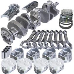 Engine Rotating Assembly, Street/Strip, Cast Crank, Cast Aluminum Pistons, I-Beam Rods, Chevy, Small Block, Kit