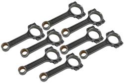 Connecting Rods, FSI I-Beam, Forged 4340 Steel, Shot-Peened, Floating, 6.125 in. Long, Chevy, Ford, Set of 8