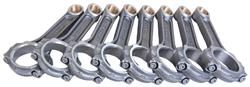 Connecting Rods, FSI I-Beam, Forged 4340 Steel, Shot-Peened, Floating, 6.385 in. Long, Chevrolet, Big Block, Set of 8