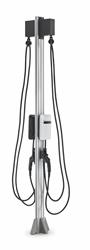 Electric Vehicle Supply Equipment, EVSE, Dual Port, Level 2, 7.7kW, 25 ft. Cable, Retractor, Pedestal Mount, Each