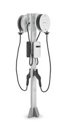 EVSE, iEVSE Dual Port Pedestal with 22 ft EVOREEL