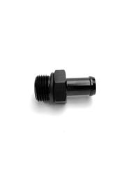 Fitting, Adapter, Straight Cut to Hose Barb, Straight, Billet Aluminum, Black Anodized, 1/2 in., -8 AN, Each