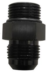 Fitting, Adapter, AN to Straight Cut, Straight, Aluminum, Black Anodized, -10 AN, 7/8-14 in., Each