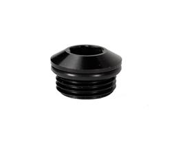 Plug Fitting, -8 AN O-Ring Size, Internal Allen Head, Male Threads, Aluminum, Black Anodized, Each