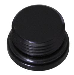 Plug Fitting, -6 AN O-ring Size, Internal Allen Head, Male AN O-ring, Aluminum, Black Anodized, Each