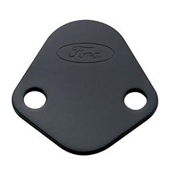 Fuel Pump Block-Off Plate, Steel, Black Crinkle, Ford, Each