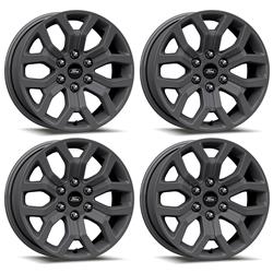 Wheels, 2015-2023 F-150. Matte Gray, Cast Aluminum, 18 in. x 7.5 in., TPMS Sensors, Activation Tool, Set of 4