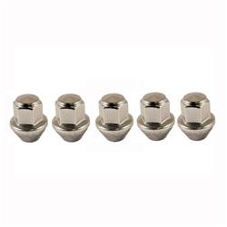 Lug Nuts, Conical Seat Duplex, 14mm x 1.50 RH, Closed End, Chrome, Set of 5