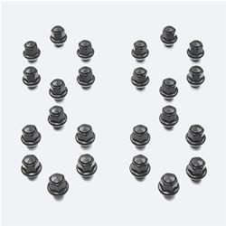 Lug Nuts, Conical Seat, 12mm x 1.50 RH, Closed End, Steel, Black PVD Coated, Ford, Set of 24