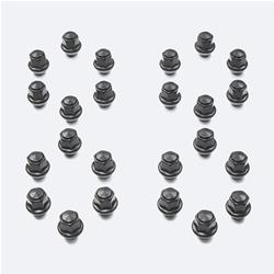 Lug Nut Kit, Ford, Lincoln, Black PVD, 14mm x 1.50RH, Set of 24