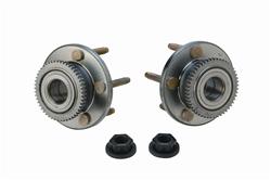 Wheel Hubs, Front, Steel, Natural, Ford, Pair