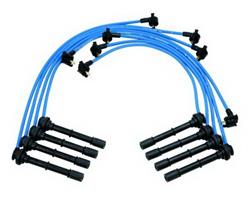 Spark Plug Wires, Spiral Wound, 9mm, Blue, 135 Degree Boots, Ford, Pickup, 4.6L, V8, Set