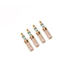 Spark Plugs, Iridium Tip, Tapered Seat, M14 x 1.25 Thread, 19mm Reach, Projected Insulator, Resistor, Ford, Set of 4