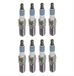 Spark Plugs, Iridium Tip, Tapered Seat, 14mm Thread, 0.750 in. Reach, Projected Insulator, Resistor, Ford, Set of 8