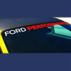 Windshield Decal, Banner, Vinyl, White/Red, Ford Performance Logo, Ford, Each