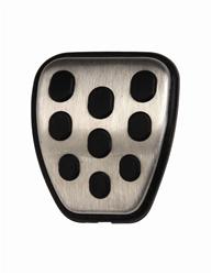 Pedal Pad, Brake/Clutch, Aluminum, Silver/Black, Manual Transmission, Ford, Each