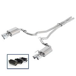 Exhaust System, Sport, Cat-back, Dual In/Four Out, Stainless Steel, Natural, Split Rear, Ford, 5.0L, Kit