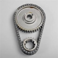 Timing Chain and Gear Set, Double Roller, Steel Sprockets, Ford, Small Block, For use with 1-Piece Fuel Pump Eccentric, Set