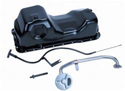 Oil Pan Kit, Steel, Black, Ford, Small Block, Kit