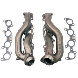 Exhaust Manifolds, Cast Iron, Natural, Ford, V8, Coyote Series Engine Swaps, Pair