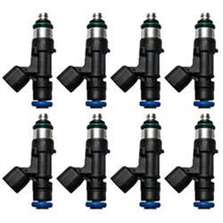 Fuel Injectors, High-Flow, 52 lbs./hr., 11-18 ohms Impedance, USCAR, Ford, 5.4L, 5.8L, Set of 8