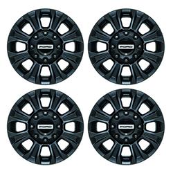 Wheels, Super Duty Black Matte, 18 in. x 8.00 in., Cast Aluminum, 8 x 170mm Bolt Circle, 6.16 in. Backspacing, Ford, Set of 4