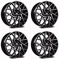 Wheel, 2021-2023 Mustang Mach-E, Aluminum, Black, Machined, Set of 4