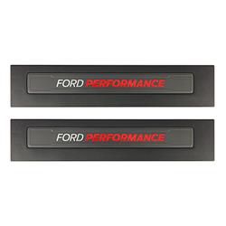 Door Sill Plates, ABS Plastic, Black, Ford Performance Logo, Ford, Pair