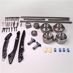 Timing Chain and Gear Sets, Camshaft Drive Kit, Tensioners, Guides, Chains, VCT Phasers, Hardware, Ford, Mustang, 5.0L Gen 2, Kit