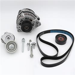 Alternators, High Output, 200 Amp, Includes Belt, Tensioner, Idler, Mounting Hardware, Ford, 5.0L Coyote, Kit