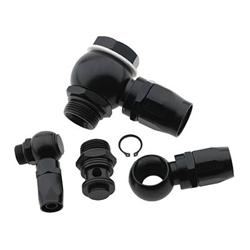 Fitting, Banjo, 1 1/6-12 in. Banjo to -12 AN, Swivel Seal, Black Anodized, Each