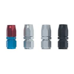 Fitting, Hose End, Reusable, Straight, -8 AN Hose to Female -8 AN, Aluminum, Clear Anodized, Each