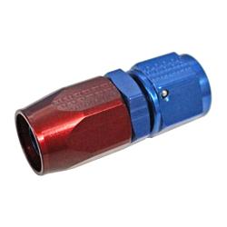 Fitting, Hose End, Reusable, Straight, -20 AN Hose to Female -20 AN, Aluminum, Red/Blue Anodized, Each