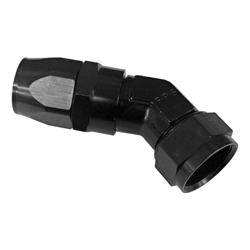 Fitting, Hose End, Series 3000, 45 Degree, -20 AN Hose to Female -20 AN, Aluminum, Black Anodized, Each