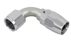 Fitting, Hose End, Reusable, 90 Degree, -10 AN Hose to Female -10 AN, Aluminum, Clear Anodized, Each