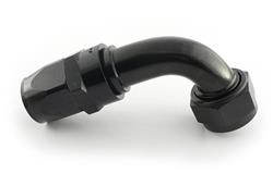 Fitting, Hose End, Reusable Swivel, 90 Degree, -20 AN Hose to -20 AN Female, Aluminum, Black Anodized, Each