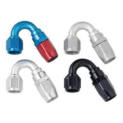 Fitting, Hose End, Reusable, 150 Degree, -16 AN Hose to Female -16 AN, Aluminum, Clear Anodized, Each