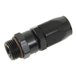 Fitting, Hose End, Series 3000 Direct Fit, Straight, -8 AN Hose To Male -8 AN O-ring, Aluminum, Black, Each