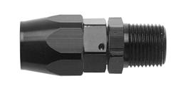Fitting, Hose End, Reusable, Straight, -6 AN Hose to Male 1/4 in. NPT, Aluminum, Black Anodized, Each