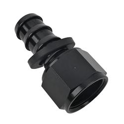 Fitting, Hose End, Socketless, Straight, -12 AN Hose to Female -12 AN, Aluminum, Black Anodized, Each