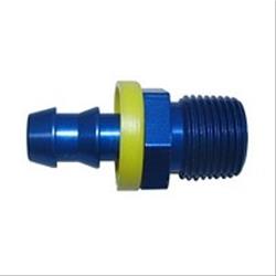 Fitting, Hose End, Straight, Push-Lite, -6 AN Hose to Male 3/8 in. NPT, Aluminum, Black, Each
