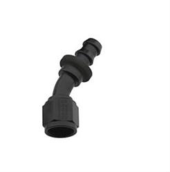 Fitting, Hose End, Socketless, 30 Degree, -10 AN Hose to Female -10 AN, Aluminum, Black Anodized, Each